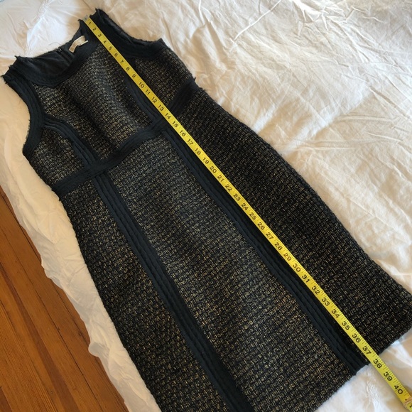 Michael Kors Black and Gold Tweed Shift Dress - Picture 7 of 8